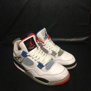 Jordan 4 Retro What The red/white/blue/gray/black